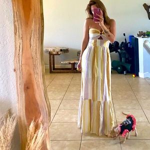 Strapless cotton L space medium dress